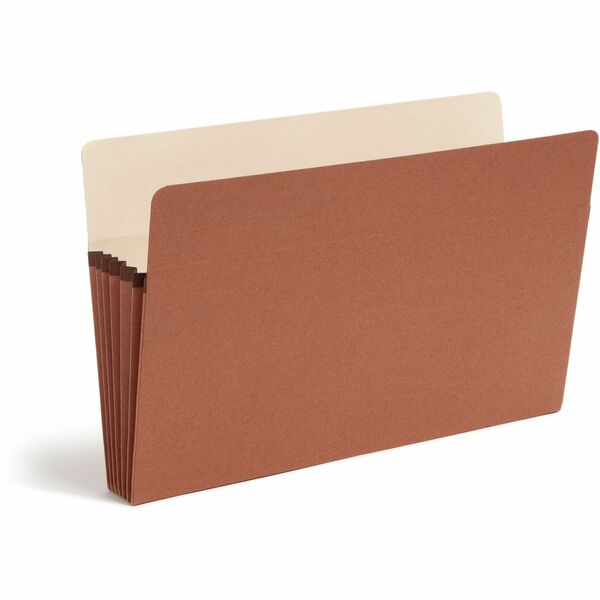 Smead Straight Tab Cut Legal Recycled File Pocket - 8 1/2" x 14" - Top Tab Location - Redrope - Redrope - 30% Recycled - 10 / Box