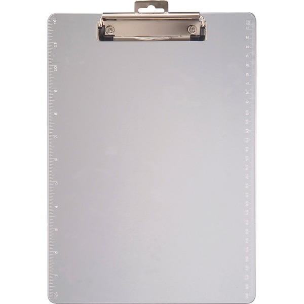 Officemate Transparent Clipboard - 0.50" Clip Capacity - 8 1/2" x 11" - Plastic - Clear - 1 Each