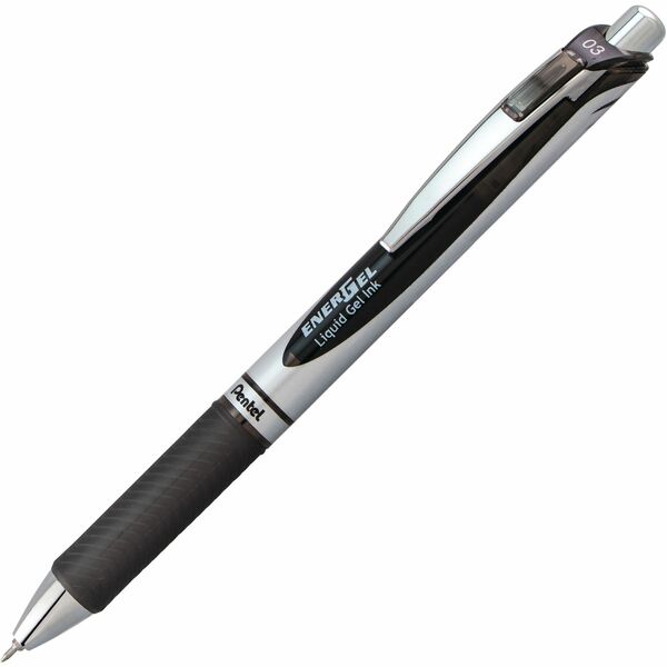 Pentel Deluxe RTX Retractable Pens - 0.3 mm Pen Point Size - Refillable - Retractable - Black Gel-based Ink - 1 Each