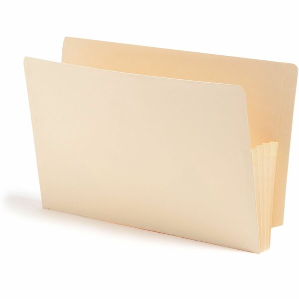 Smead Straight Tab Cut Legal Recycled File Pocket - 8 1/2" x 14" - 800 Sheet Capacity - 3 1/2" Expansion - Manila - Manila - 10% Recycled - 25 / Box