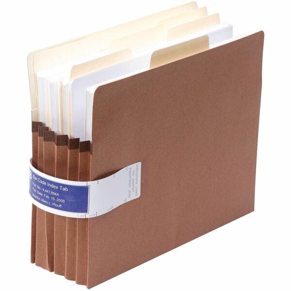 Smead Viewables Pocket Label Pulls - 1 5/8" Width x 10 1/8" Length - Rectangle - White - Paper, Poly - 45 / Pack