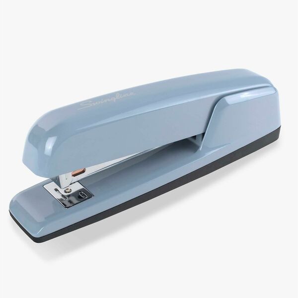 Swingline 747 Business Stapler - 25 of 20lb Paper Sheets Capacity - 210 Staple Capacity - Full Strip - 1/4" Staple Size - 1 Each - Sky Blue - Metal, Die-cast