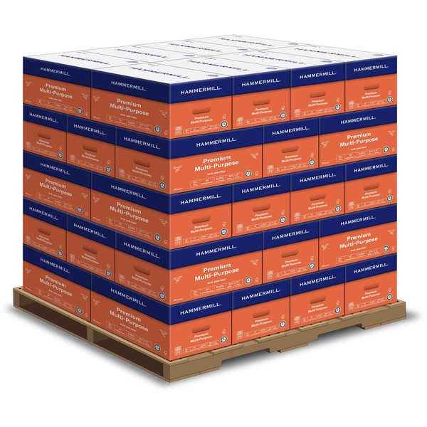 Hammermill Premium Multipurpose Paper - White - 97 Brightness - Letter - 8 1/2" x 11" - 20 lb Basis Weight - Smooth - 400 / Pallet - Jam-free, Archival-safe, Acid-free - White
