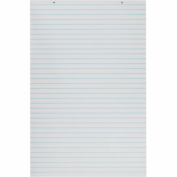 Pacon Ruled Chart Pad - 100 Sheets - Glue - Front Ruling Surface - 1" Ruled - 24" x 36" - White Paper - Chipboard Backing, Hole-punched, Recyclable - 1 Each