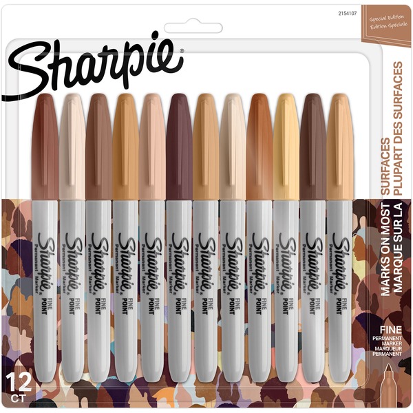 Sanford Fine Point Permanent Marker - Fine Marker Point - Assorted - 12 / Pack