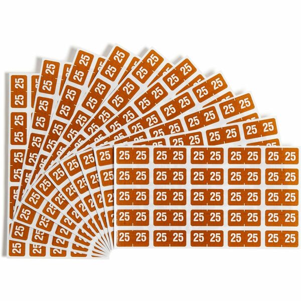 Smead ETS Color-Coded Year Labels - 1/2" Height x 1" Width - Brown - 1 Pack - Self-adhesive