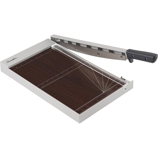 Swingline ClassicCut Guillotine Wood Trimmer - 10 Sheet Cutting Capacity - 15" Cutting Length - Safety Latch - Solid Wood - Gray - 1 Each