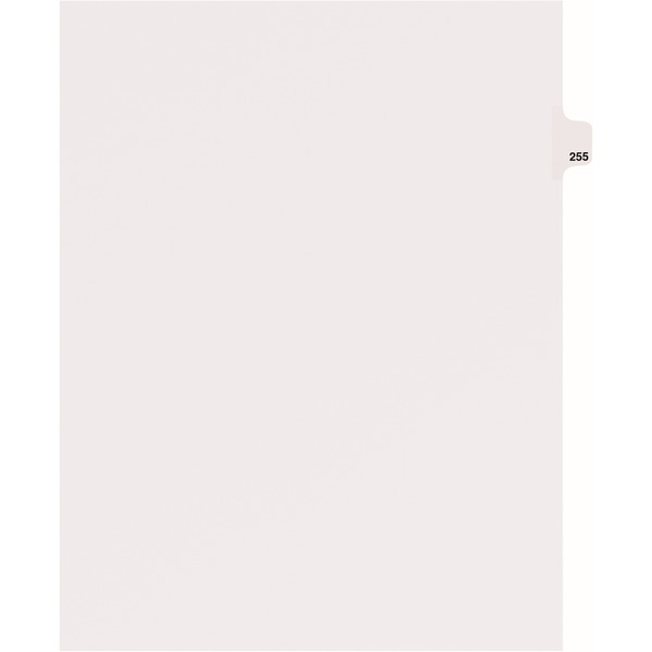 Avery® Side Tab Individual Legal Dividers - 25 x Divider(s) - Side Tab(s) - 255 - 1 Tab(s)/Set - 8.5" Divider Width x 11" Divider Length - Letter - 8.50" Width x 11" Length - White Paper Divider - Recycled - 1