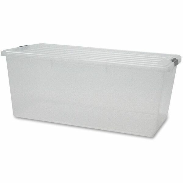 IRIS Clear Storage Boxes with Lids - External Dimensions: 31.5" Width x 17.8" Depth x 13" Height - 22.75 gal - Stackable - Polypropylene - Clear - For Multipurpose - 4 / Carton