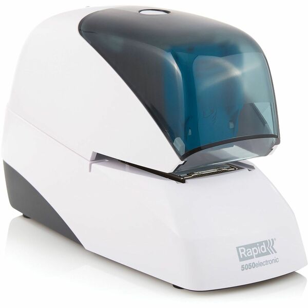 Rapid Electric Stapler - 60 Sheets Capacity - 5000 Staple Capacity - 2" Throat Depth - Front Loading - 1 Each - White - Plastic, Metal