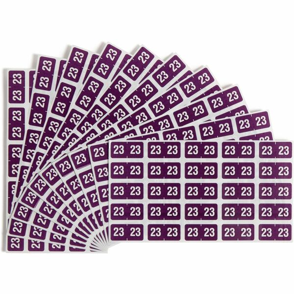 Smead ETS Color-Coded Year Labels - 1/2" Height x 1" Width - Rectangle - Purple