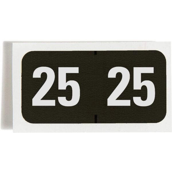 Smead ETYJ Color-Coded Year Labels - 3/4" Height x 1 1/2" Width - Black - 500 / Roll - 1 Roll
