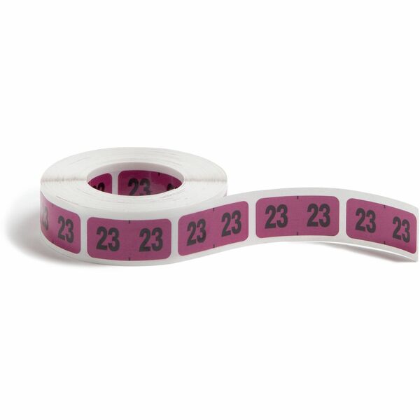 Smead ETYJ Color-Coded Year Labels - 3/4" Height x 1 1/2" Width - Rectangle - Purple - 500 / Roll