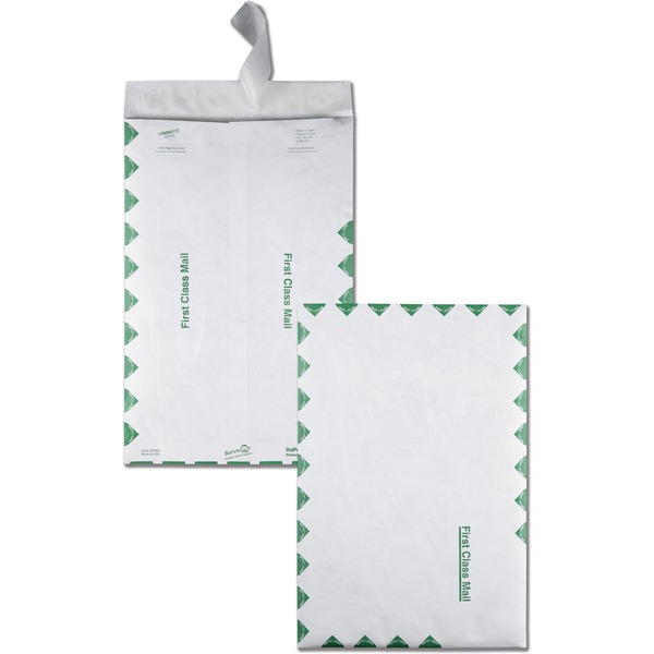 Survivor® 10 x 15 DuPont Tyvek First Class Border Catalog Mailers - First Class Mail - 10" Width x 15" Length - 14 lb - Peel & Seal - Tyvek - 100 / Box - White