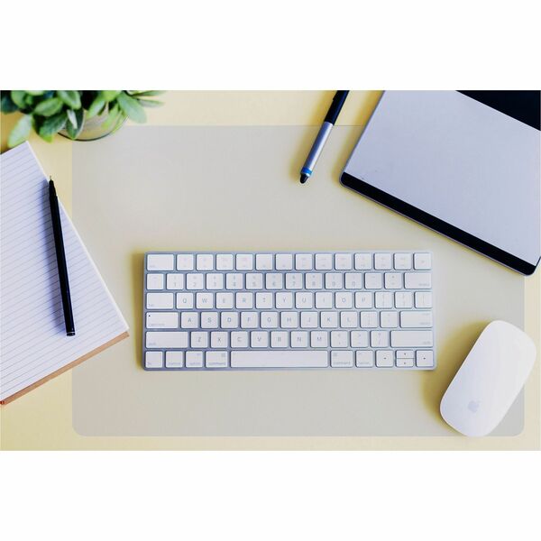 Desktex® Polycarbonate Desk Pad 19" x 24" - Clear Rectangular Polycarbonate Desk Pad - 24" L x 19" W x 0.03" D