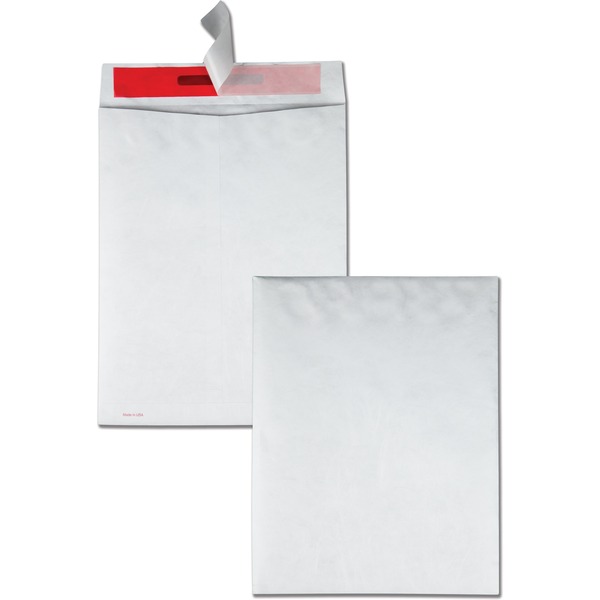 Survivor® 10 x 13 DuPont Tyvek Tamper Indicating Panel Catalog Mailers - Security - 10" Width x 13" Length - 14 lb - Peel & Seal - Tyvek - 100 / Box - White