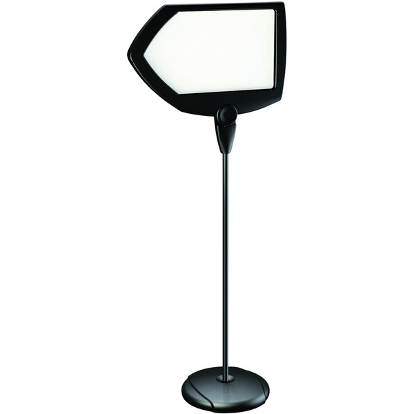 MasterVision Arrow Dry-erase Floor Sign - 1 Each - English, Spanish - 63" Width25" Depth - 25" Holding Width x 17" Holding Height - Arrow Shape - Double Sided - Durable - Steel - Black, White
