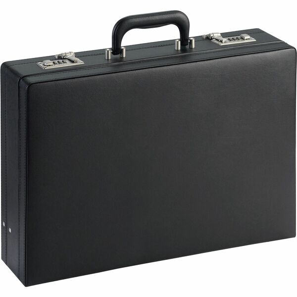NuSparc Carrying Case (Attaché) Document, Paper, Business Card, Pen - Black - Vinyl Body - 12.5" Height x 17.5" Width x 4" Depth - 1 Each