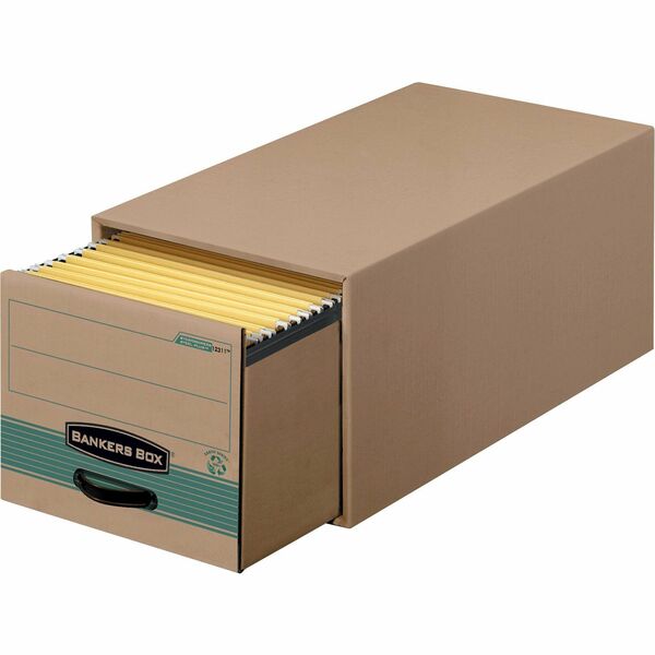 Recycled Stor/Drawer® Steel Plus™ - Letter - Internal Dimensions: 12.50" Width x 23.25" Depth x 10.38" Height - External Dimensions: 14" Width x 25.5" Depth x 11.5" Height - Media Size Supported: Letter - Heavy Duty - Stackable - Fiberboard, Steel, Plastic - Kraft, Green - For File - Recycled - 6 / Carton