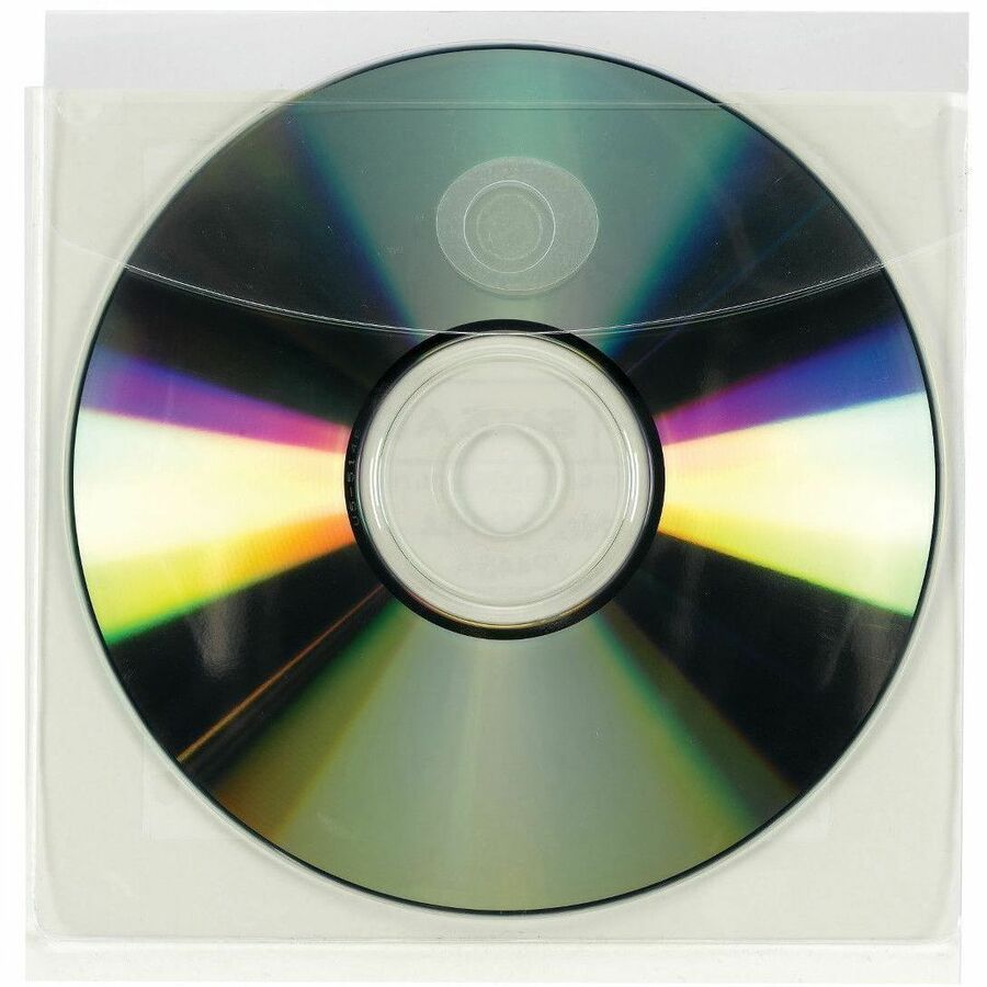 Smead Self-Adhesive CD/DVD Pockets - 4.9" Height x 5" Width - Clear - Poly - 10 / Pack