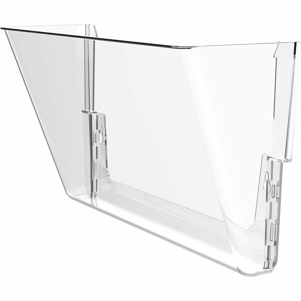 Storex Stacking Wall Pocket - 1 Pocket(s) - 7" Height x 4" Width13" Length - Stackable - Clear - Plastic - 1 Each