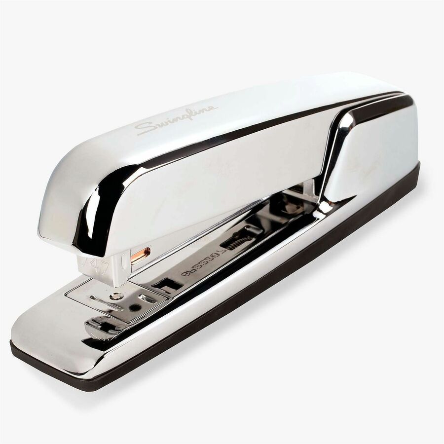 Swingline 747 Polished Chrome Stapler - 25 of 20lb Paper Sheets Capacity - 210 Staple Capacity - Full Strip - 1/4" Staple Size - Silver Chrome