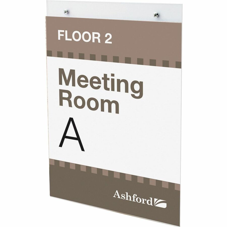Deflecto Classic Image Wall Mount Sign Holders - 1 Each - 8.5" Width x 11" Height - Plastic - Clear