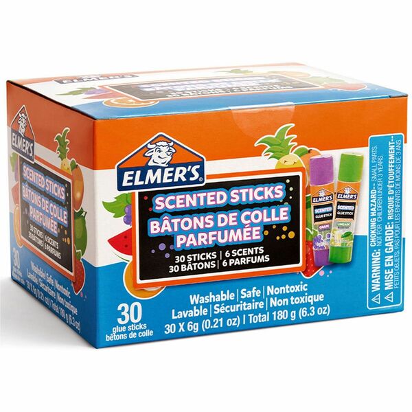 Elmer's Scented Glue Sticks - 0.21 oz - 30 / Box - Tropical Mix