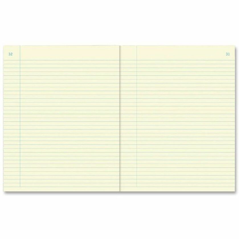 Rediform Perfect Binding Chemestry Book - 60 Sheets - Perfect Bound - 7 1/2" x 9 1/4" - Green Paper - BlueStiff Cover - Numbered - Recycled - 1 Each