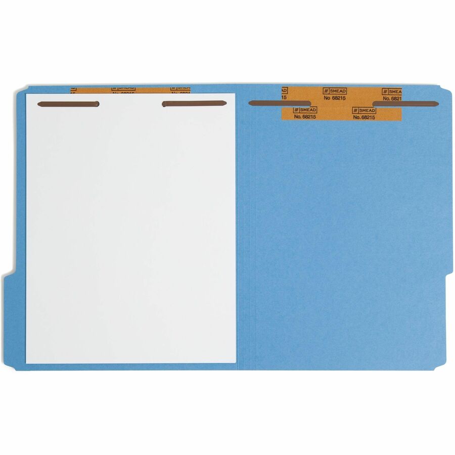 Smead Self-Adhesive Fasteners - 2" Size Capacity - for Folder - Reinforced, Self-adhesive, Durable - 100 / Box - Brown - Steel