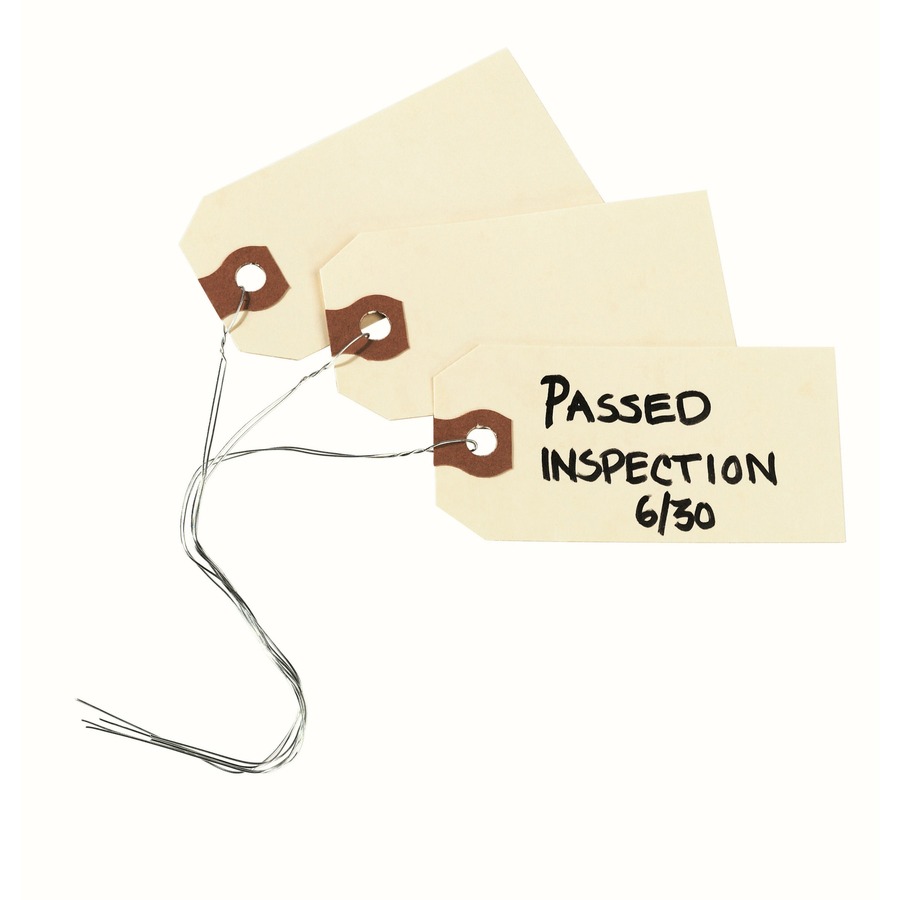 Avery® Shipping Tags - #26 - 3.20" Length x 1.62" Width - Rectangular - Wire Fastener - 1000 / Box - Card Stock - Manila