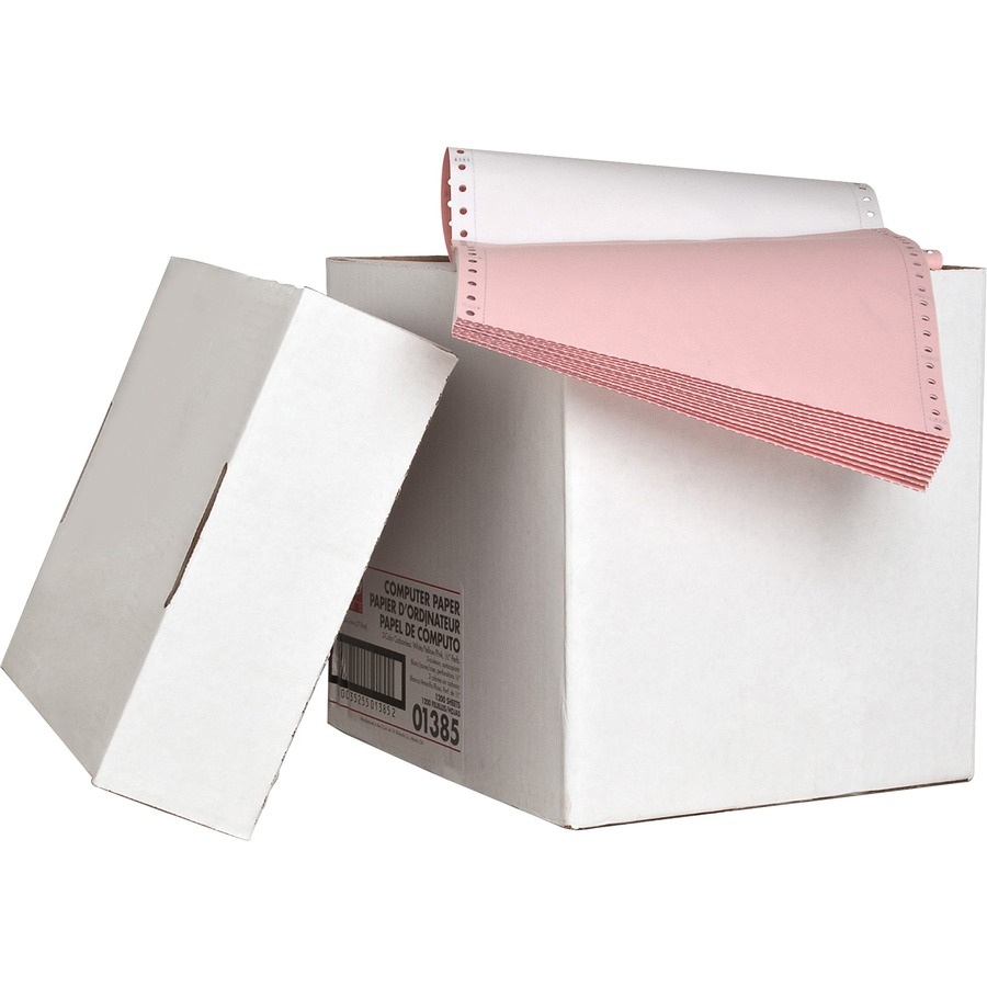 Sparco 3-part Computer Paper - Letter - 8 1/2" x 11" - 15 lb Basis Weight - 1200 / Carton - Perforated