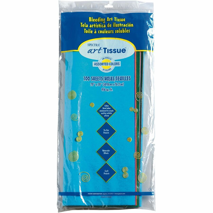 Spectra Spectra Art Tissue Paper Assortment - 20" x 30" - Assorted - For Art Project - 100 - 100 / Pack
