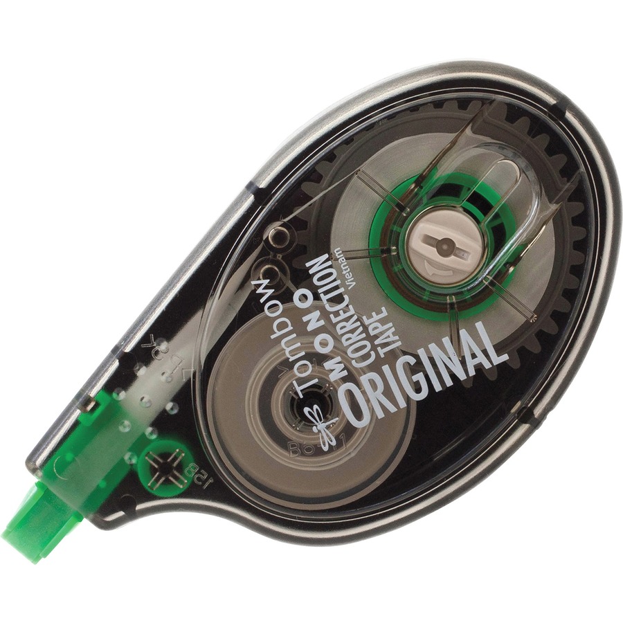 Tombow Original Mono Correction Tape - 0.16" Width x 32.81 ft Length - 1 Line(s) - White Tape - Ergonomic - Non-refillable - 1 Each - White