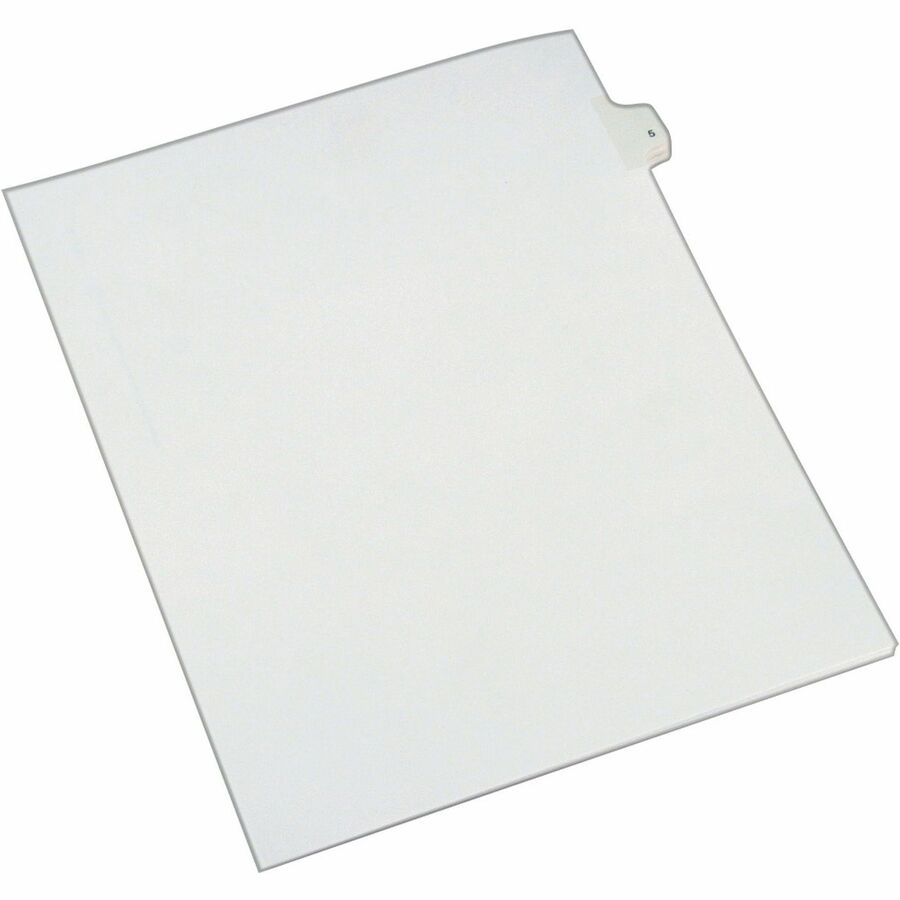 Avery® Alllstate Style Individual Legal Dividers - 25 x Divider(s) - Side Tab(s) - 5 - 1 Tab(s)/Set - 8.5" Divider Width x 11" Divider Length - Letter - 8.50" Width x 11" Length - Paper Divider - White Tab(s) - 1