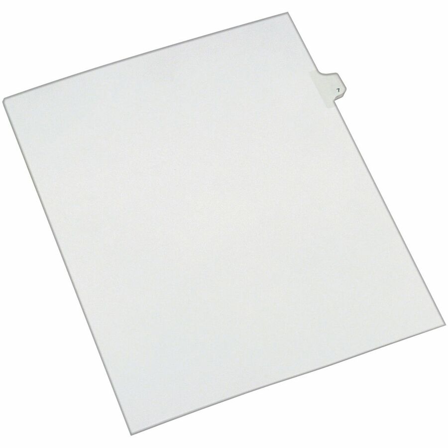 Avery® Alllstate Style Individual Legal Dividers - 25 x Divider(s) - Side Tab(s) - 7 - 1 Tab(s)/Set - 8.5" Divider Width x 11" Divider Length - Letter - 8.50" Width x 11" Length - White Paper Divider - 1