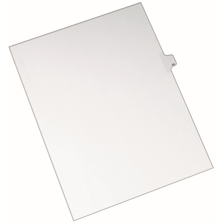 Avery® Alllstate Style Individual Legal Dividers - 25 x Divider(s) - Side Tab(s) - 85 - 1 Tab(s)/Set - 8.5" Divider Width x 11" Divider Length - Letter - 8.50" Width x 11" Length - White Paper Divider - 1