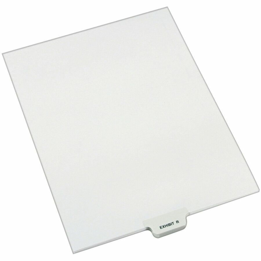Avery® Individual Bottom Tab Legal Dividers - 25 x Divider(s) - Bottom Tab(s) - Exhibit R - 1 Tab(s)/Set - 8.5" Divider Width x 11" Divider Length - Letter - 8.50" Width x 11" Length - White Paper Divider - 1