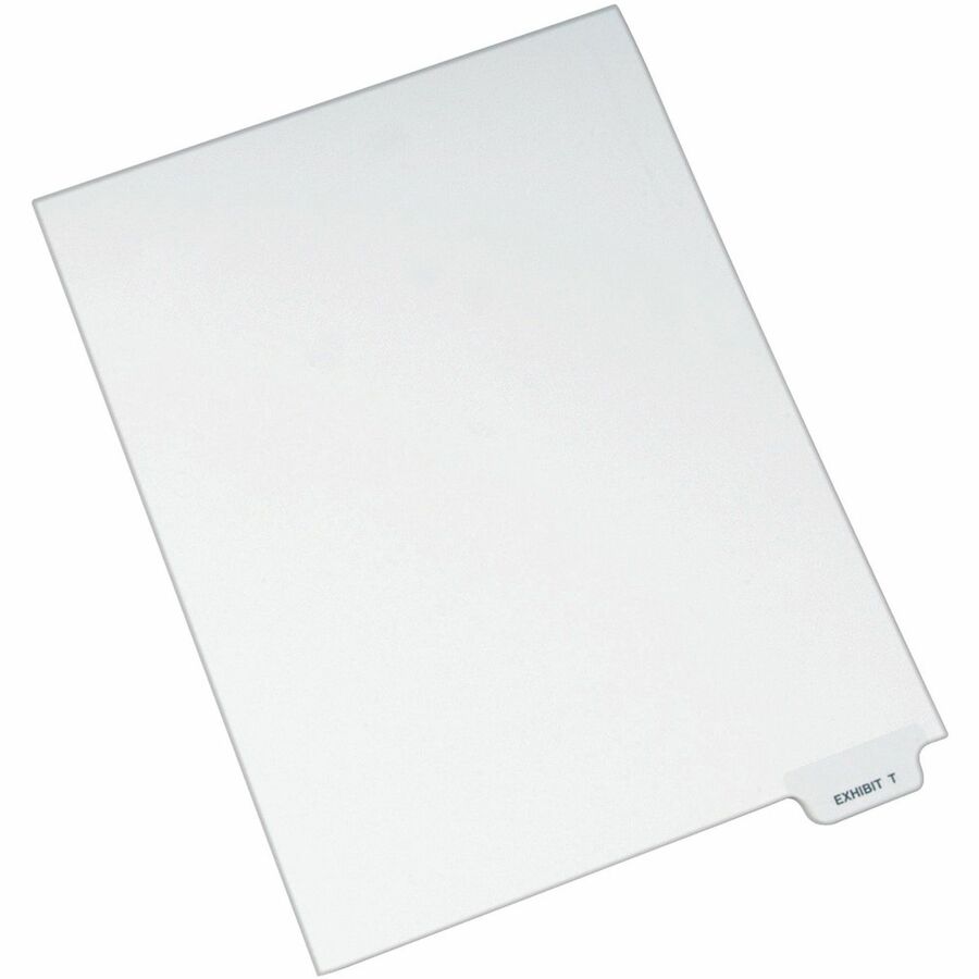 Avery® Individual Bottom Tab Legal Dividers - 25 x Divider(s) - Bottom Tab(s) - Exhibit T - 1 Tab(s)/Set - 8.5" Divider Width x 11" Divider Length - Letter - 8.50" Width x 11" Length - White Paper Divider - 1