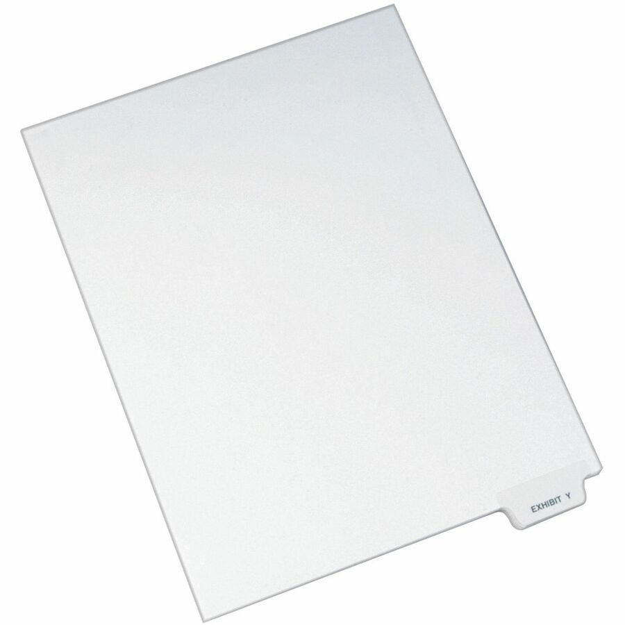 Avery® Individual Bottom Tab Legal Dividers - 25 x Divider(s) - Bottom Tab(s) - Exhibit Y - 1 Tab(s)/Set - 8.5" Divider Width x 11" Divider Length - Letter - 8.50" Width x 11" Length - White Paper Divider - 1