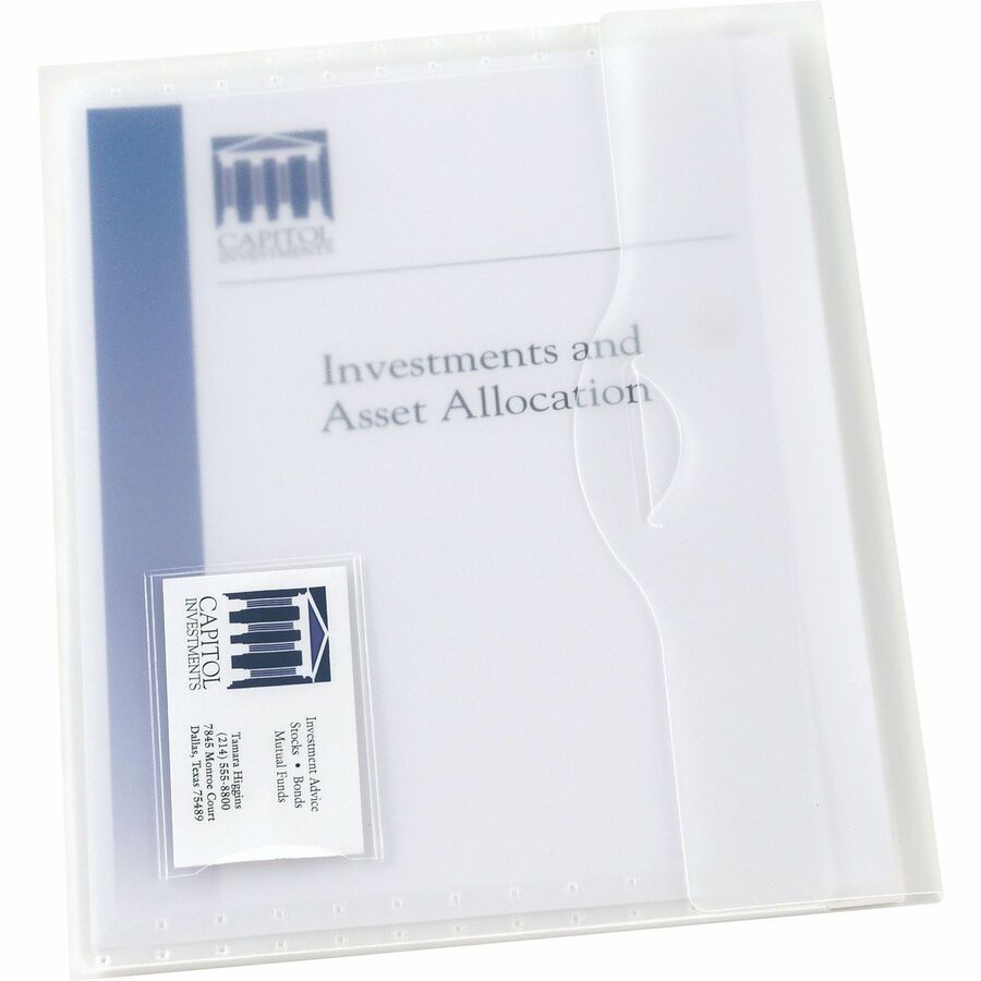 Avery® Letter File Wallet - 8 1/2" x 11" - 50 Sheet Capacity - 1 Front Pocket(s) - Poly - Clear - 12 / Box
