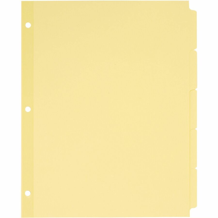 Avery® Plain Tab Write-On Dividers - 5 x Divider(s) - Write-on Tab(s) - 5 Tab(s)/Set - 8.5" Divider Width x 11" Divider Length - Letter - Paper Divider - Buff Tab(s) - 36 / Box
