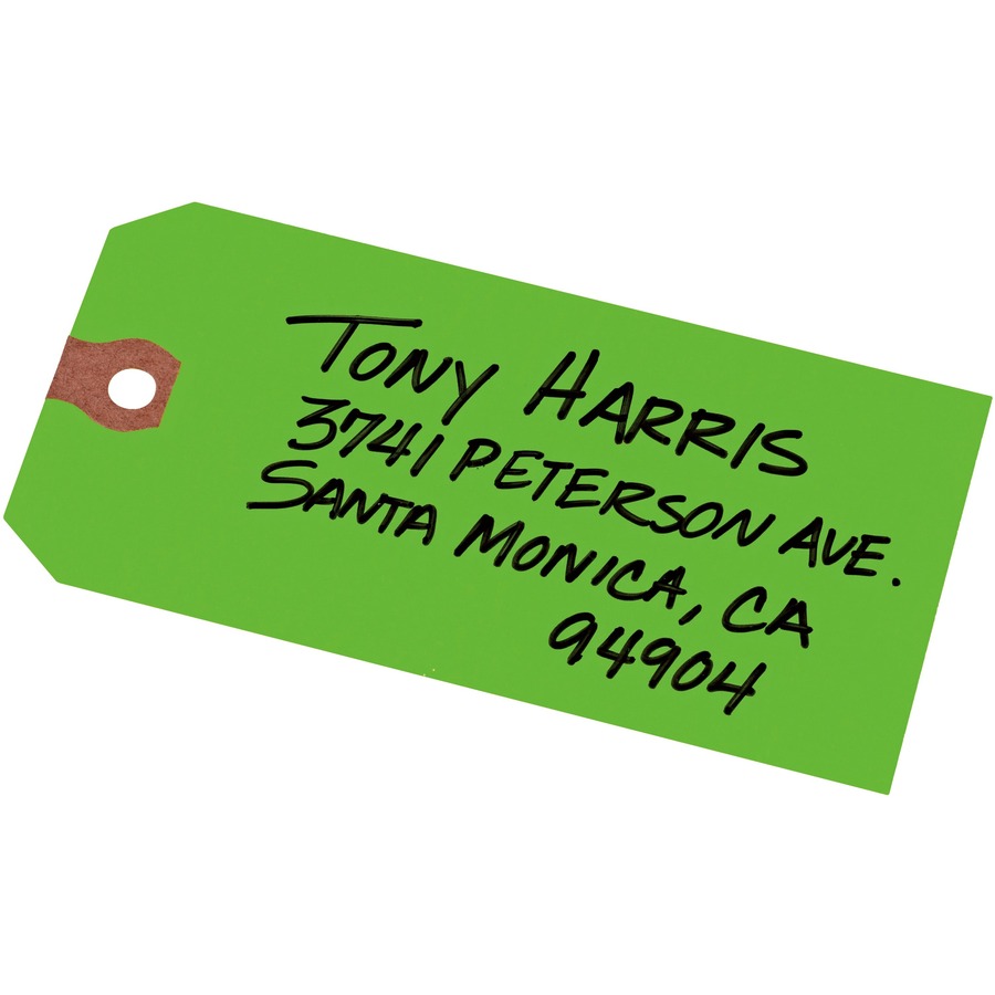 Avery® Shipping Tags - Unstrung - 4.75" Length x 2.37" Width - Rectangular - 1000 / Box - Card Stock - Green
