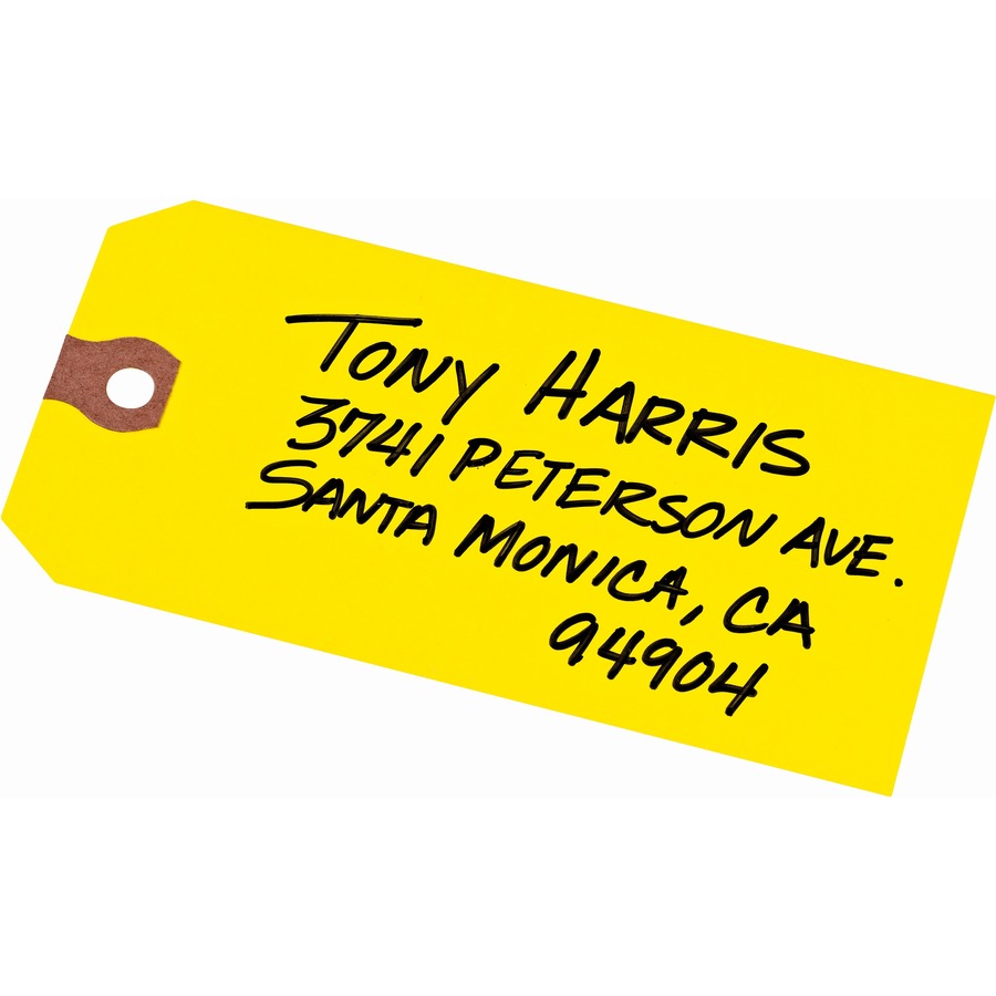 Avery® Shipping Tags - Unstrung - 4.75" Length x 2.37" Width - Rectangular - 1000 / Box - Card Stock - Yellow