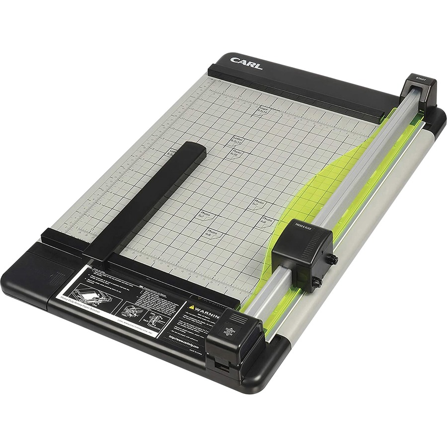 CARL Heavy-Duty 15" Paper Trimmer - 1 x Blade(s)Cuts 36Sheet - 15" Cutting Length - Straight, Perforated Cutting - 0.8" Height x 14" Width - Metal Base, Acrylonitrile Butadiene Styrene (ABS), Acrylic - Gray