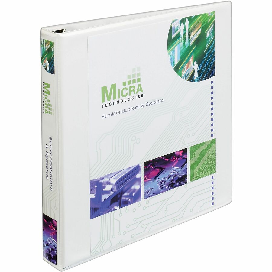 Avery® Extra-Wide Heavy-Duty View Binder with One Touch EZD Rings - 1" Binder Capacity - Letter - 8 1/2" x 11" Sheet Size - 275 Sheet Capacity - 3 x D-Ring Fastener(s) - 4 Internal Pocket(s) - Poly - White - Recycled - Gap-free Ring, Exposed Rivet, Clear Overlay, Locking Ring, Non-stick, Easy Insert Spine, One Touch Ring, Stacked Pocket, Archival-safe - 1 Each