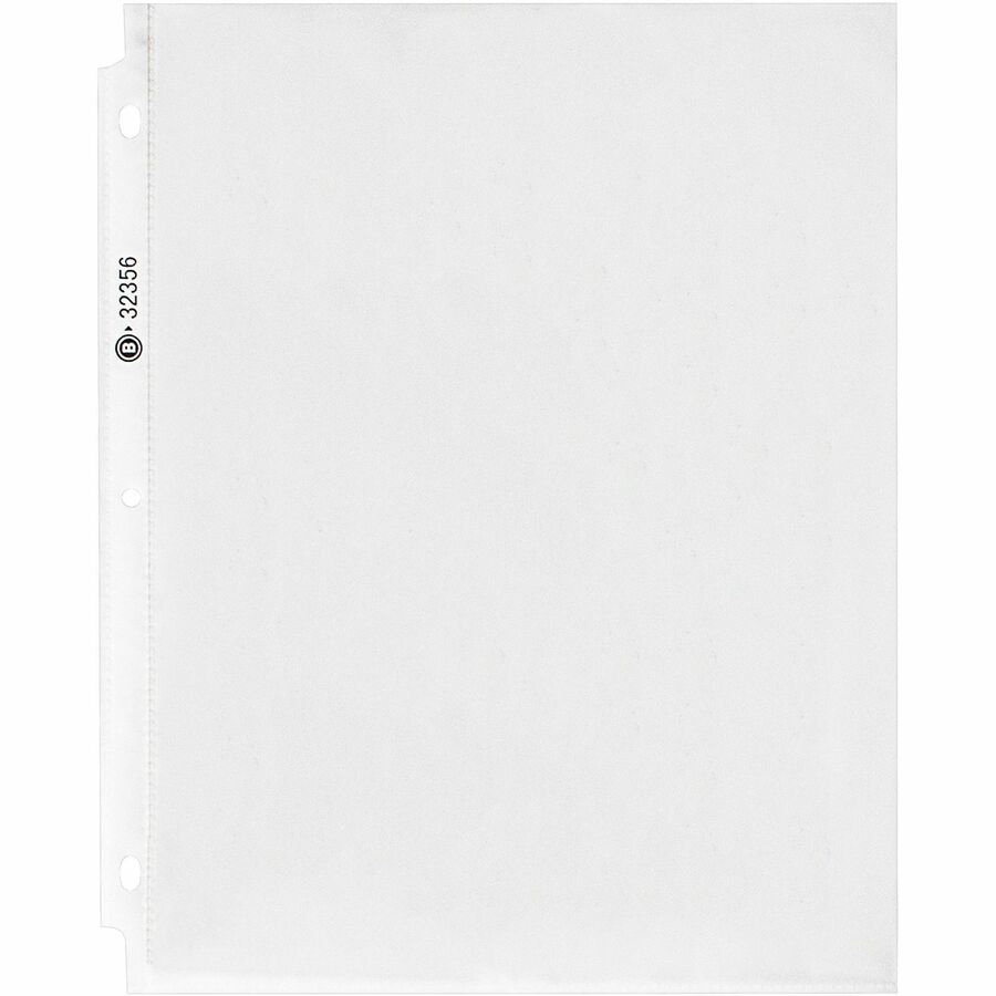 Business Source Nonglare Top-loading Sheet Protectors - 11" Height x 9" Width - 2.4 mil Thickness - For Letter 8 1/2" x 11" Sheet - Rectangular - Clear - Polypropylene - 50 / Pack