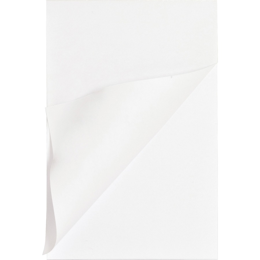 Business Source Plain Memo Pads - 100 Sheets - Plain - Glue - 16 lb Basis Weight - 5" x 8" - White Paper - 12 / Dozen
