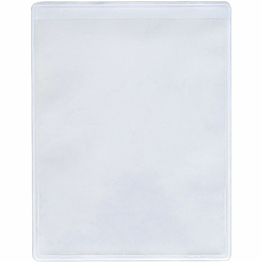 Business Source Self-Adhesive Shop Ticket Holders - 8.5" x 11" x - Vinyl - 50 / Box - Clear