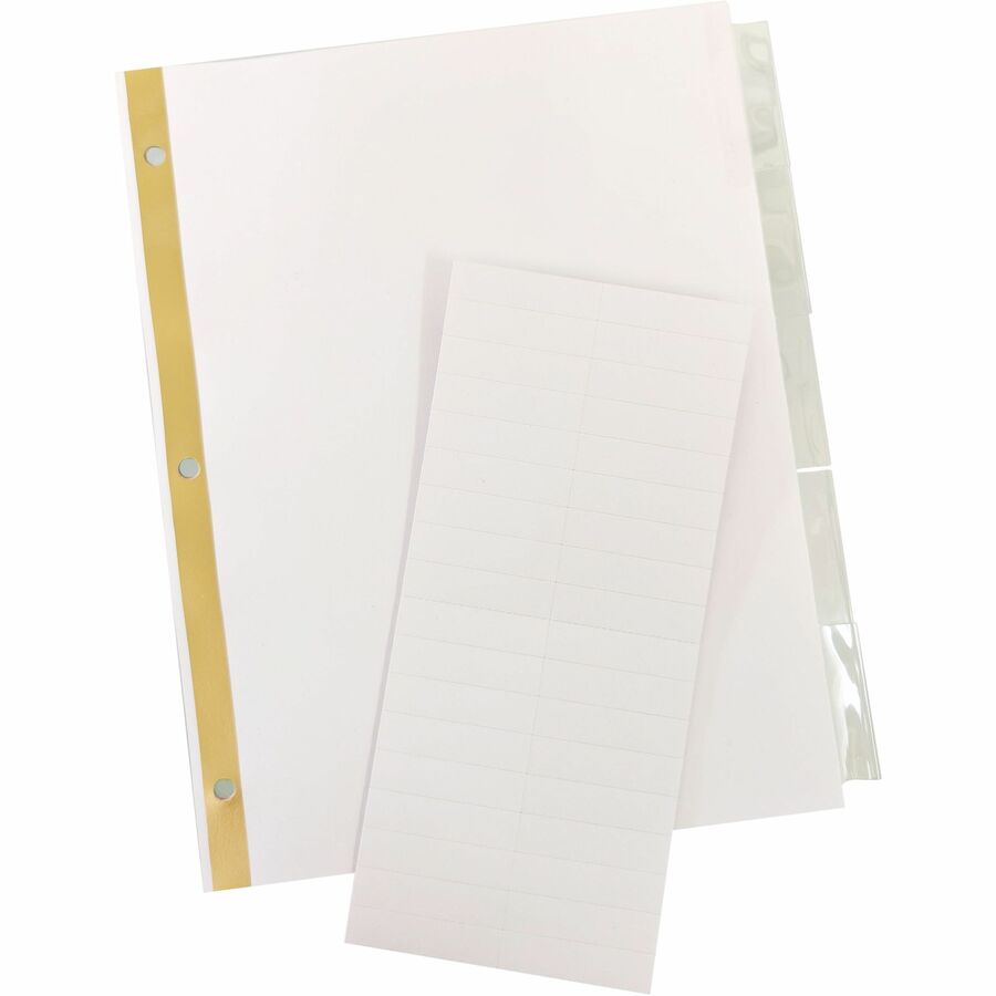 Business Source Tear-resistant Clear Tab Index Dividers - 5 x Divider(s) - 5 Tab(s)/Set - 8.5" Divider Width x 11" Divider Length - Letter - White Divider - Clear Tab(s) - 5 / Set